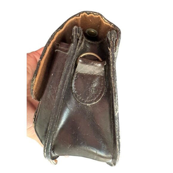 Vintage WW German? Physicians Black Leather Medical Doctor Travel Bag Small Case - Picture 10 of 14